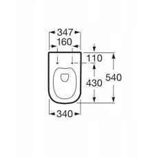 Сидение с крышкой ROCA Gap Soft Close (A80148200U) быстросъемное