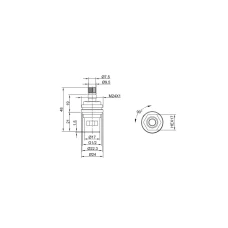 Кран-букса Frap F52-13, 20 шліців 90°