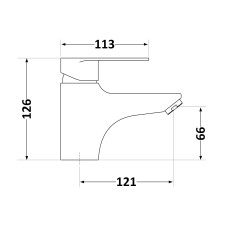Смеситель для раковины Lidz Tani 001F1 (k40) LDTAN001F1CRM44957 Chrome