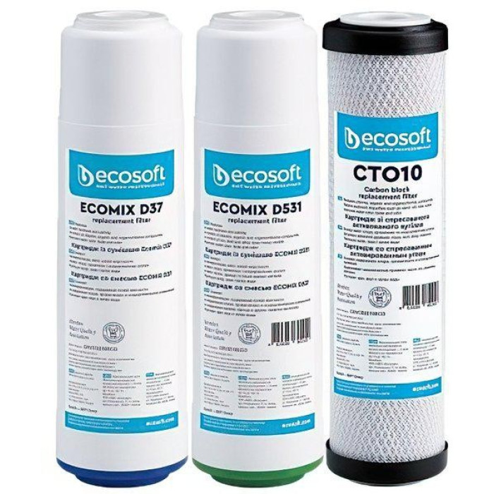 Покращений комплект картриджів ECOSOFT для потрійних фільтрів (CRV3ECO)