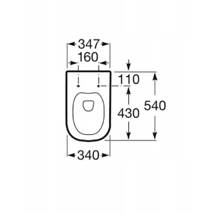 Сидіння для унітазу Slim slow-closing, біле ROCA GAP A801482211