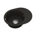 Мийка для кухні Vankor Lira LMO 02.57 Black кругла з сифоном
