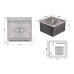 Мойка для кухни интегрированная Lidz Handmade H5050 (LDH5050BRU35375) Brushed Steel 3,0/1,0 мм