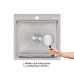 Мойка для кухни интегрированная Lidz Handmade H5050 (LDH5050BRU35375) Brushed Steel 3,0/1,0 мм