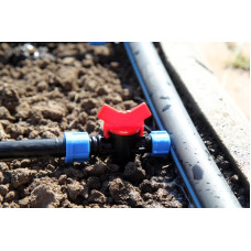 Кран стартовий з піджимом для крапельної стрічки Dn17 PRESTO-PS