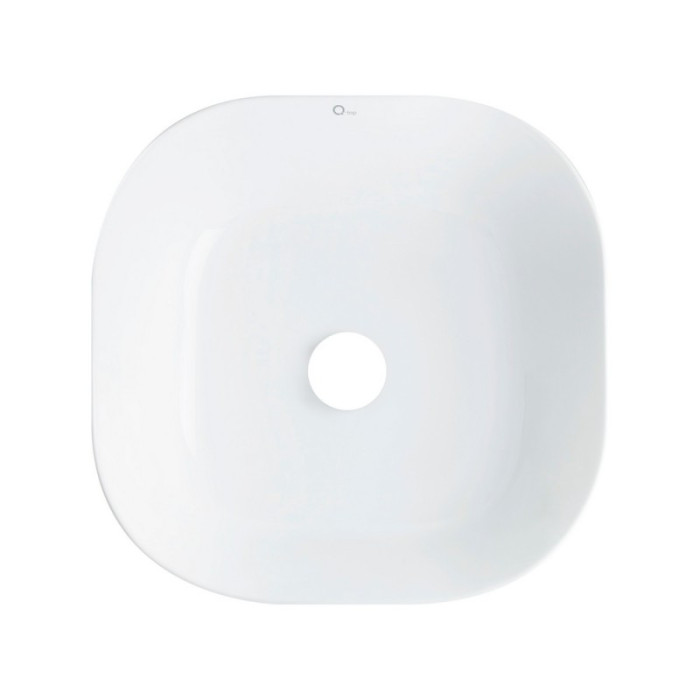 Умивальник на стільницю квадратна 430х430х150 Q-TAP Kolibri без доного клапана White