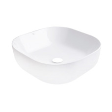 Умивальник на стільницю квадратна 430х430х150 Q-TAP Kolibri без доного клапана White