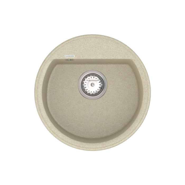 Мийка для кухні Vankor Easy EMR 01.45 Beige кругла з сифоном
