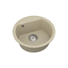 Мийка для кухні Vankor Easy EMR 01.45 Beige кругла з сифоном