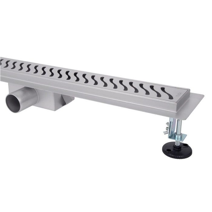 IT02-FT09/400 ITAL Душовий трап 400 мм, комбінований гідрозатвор, Brushed nickel (блістер) {5/1}