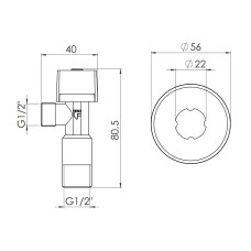 Кран приборный шаровой Арко Thermo Alliance Standart 1/2"Н х 1/2"Н SF340W1515