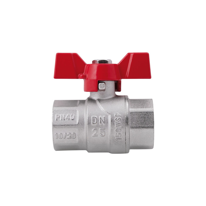 Кран шаровой SD Forte 1" ВР для воды (бабочка) SF602W25