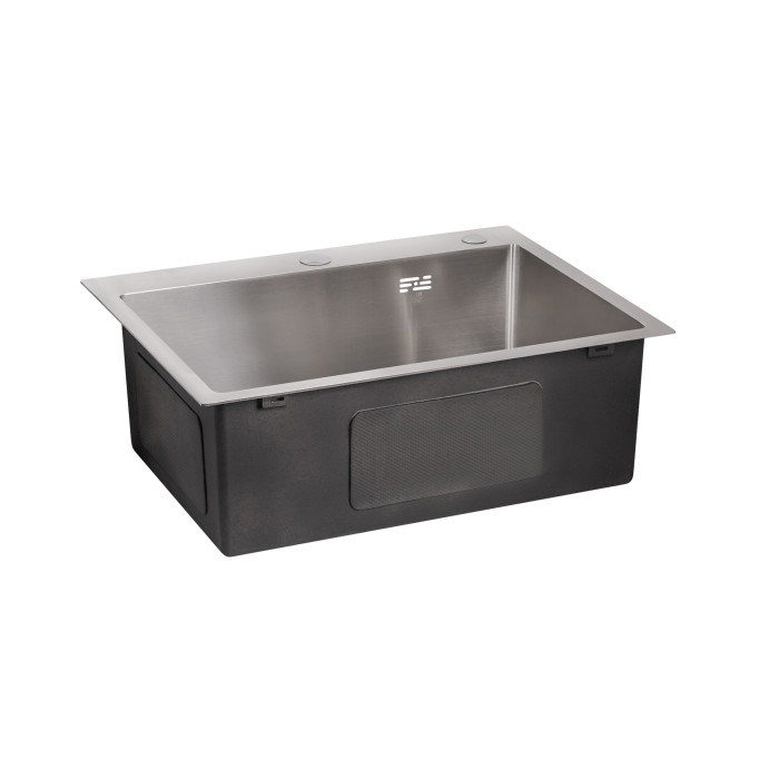 Мойка для кухни интегрированная Lidz Handmade H6050 (LDH6050BRU35371) Brushed Steel 3,0/1,0 мм