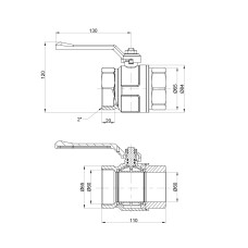 Кран шаровой Icma 2" прямой №350
