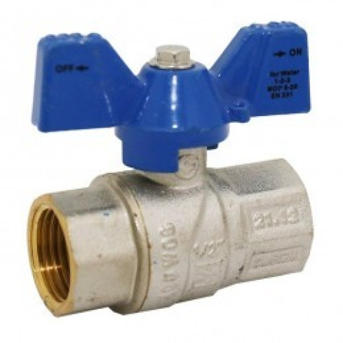 Кран для воды 3/4" Sas ВВ мотылек