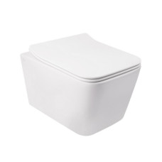 Унитаз подвесной Qtap Crow безободковый с сиденьем Soft-close QT05335170W 