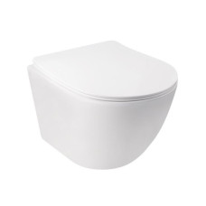 Унітаз підвісний Qtap Jay безобідковий з сідінням Soft-close QT07335176W