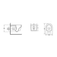 Унитаз подвесной Qtap Jay безободковый с сиденьем Soft-close QT07335176W 