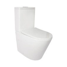 Унітаз-компакт Qtap Stork безобідковий з сідінням Soft-close QT15222179W