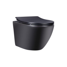 Унитаз подвесной Qtap Robin New безободковый с сиденьем Soft-close QT1333046ENRMB 