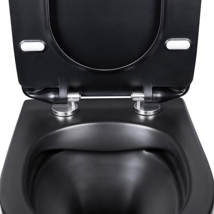 Унітаз підвісний Qtap Robin New безобідковий з сідінням Soft-close QT1333046ENRMB