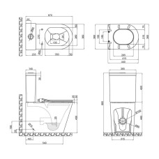 Унитаз-компакт Qtap Scorpio безободковый с сиденьем Soft-close QT14222125ARMB 