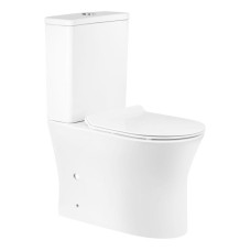 Унитаз-компакт Qtap Virgo безободковый с сиденьем Soft-close QT18222169ARW 