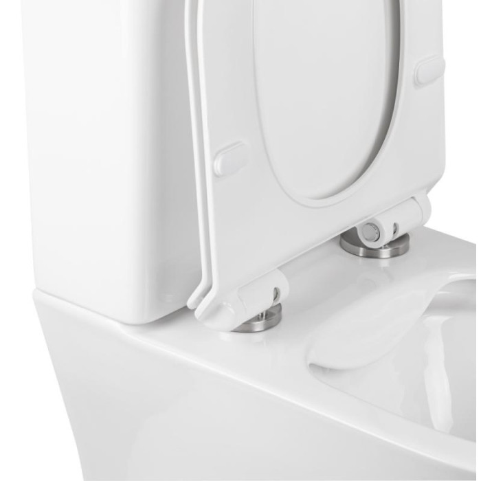Унитаз-компакт Qtap Virgo безободковый с сиденьем Soft-close QT18222169ARW