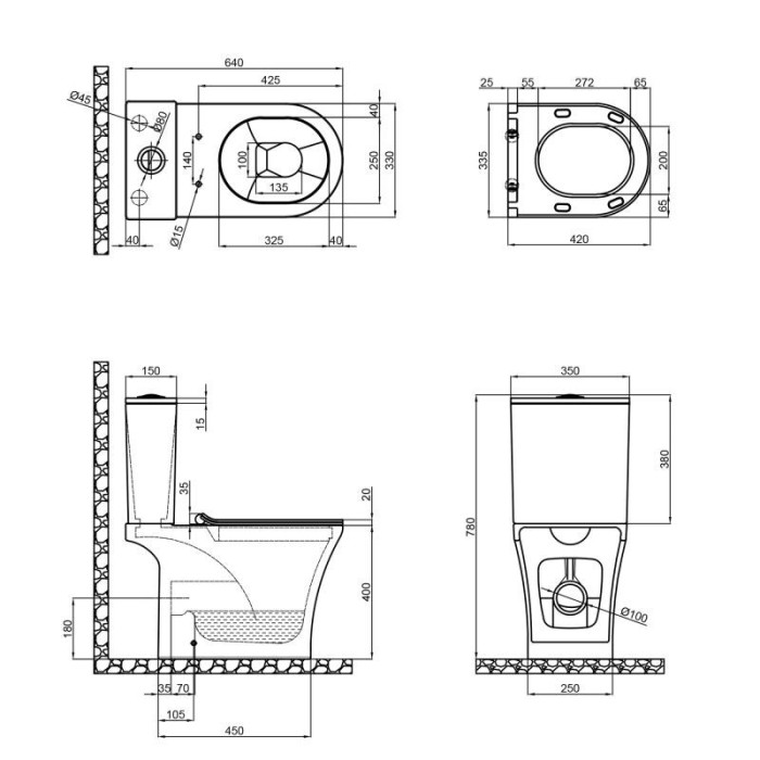 Унитаз-компакт Qtap Presto безободковый с сиденьем Soft-close QT24221217AW