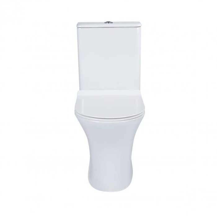 Унитаз-компакт Qtap Presto безободковый с сиденьем Soft-close QT24221217AW