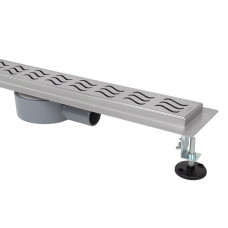 IT03-FT11/700 ITAL Душовий трап 700 мм,  поворот. 360, комбін.затвор, Brushed nickel (блістер) {5/1}