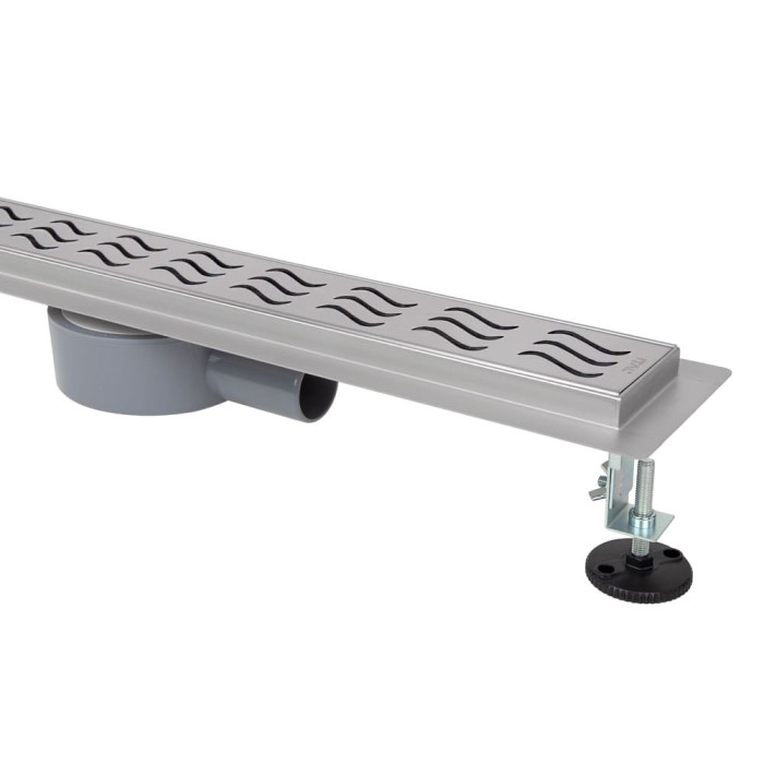IT03-FT11/700 ITAL Душовий трап 700 мм,  поворот. 360, комбін.затвор, Brushed nickel (блістер) {5/1}