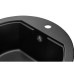 Мийка GRANADO LUGO 480x500x200 кругла black shine + сифон