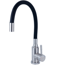 Смеситель для кухни AQUATICA 9722131, с изогнутым изливом, черный