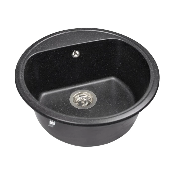 Мойка MIRAGGIO MALIBU 516x219 круглая total black + сифон