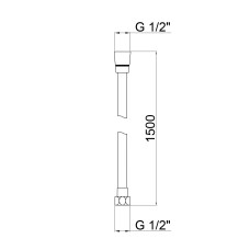 Шланг Lidz Niagara 30 1,5 м LDNIA30NKS28541 Nickel
