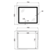 Зеркало настенное прямоуг 700х800 LIDZ Kubis LED touch с антизапот, димер,  рег. яркости