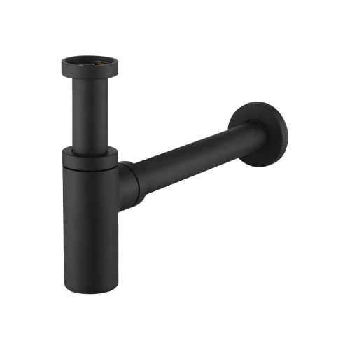 ITF 6009-7 сифон BLACK матовий (MB) ITAL гайкa 1 1/4" вихід трубка 32мм (коробка) {20/1}