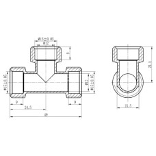 Тройник обжимной разборной 16х16х16 SD Forte SD00022054