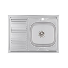 Кухонная мойка Brinex 6080-R 0,6 мм Satin (BRIN6080RSAT06)