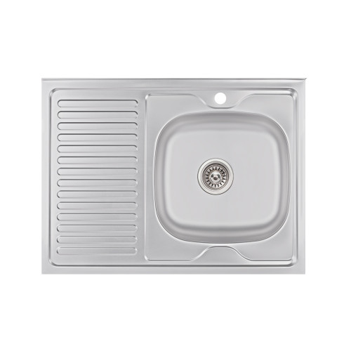 Кухонная мойка Brinex 6080-R 0,6 мм Satin (BRIN6080RSAT06)