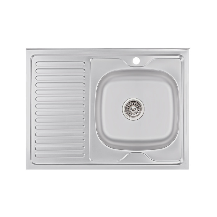 Кухонная мойка Brinex 6080-R 0,6 мм Satin (BRIN6080RSAT06)