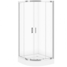 Душ. каб. полукр. CERSANIT Arteco 90х90х190 (без поддона), хром проф. стекло прозр.
