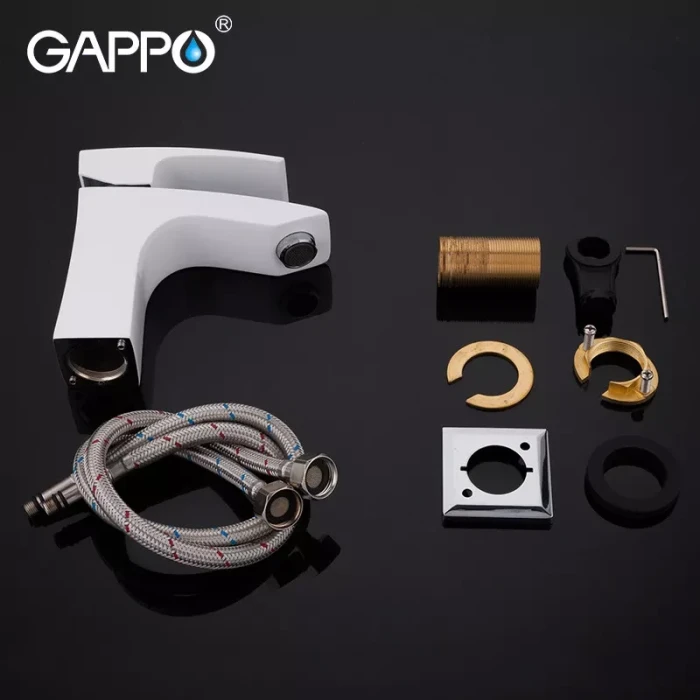 Змішувач для умивальника GAPPO G1007-7, білий/хром Змішувач для умивальника GAPPO G1007-7, білий/хром
