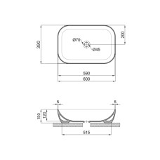 Раковина-чаша Qtap Robin 600x390x150 Matt black QT132143PMBMBN