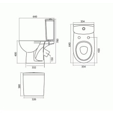 Компакт напольный с бачком и сиденьем, белый KOLO FREJA L79201000