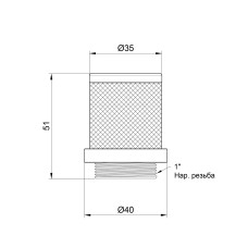 Сетка обратного клапана SD Plus 1" SD245W25