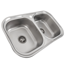 Мойка прямоугольная 2-я 780х480х180 сатин PLATINUM