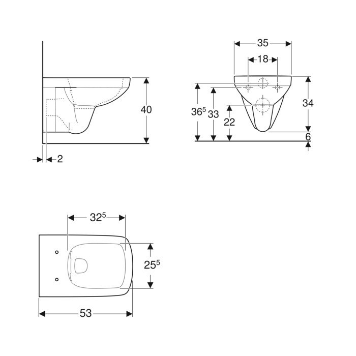 Унітаз підвісний Geberit SELNOVA Square Rimfree 501.751.00.1 з дюропластовим сидінням
