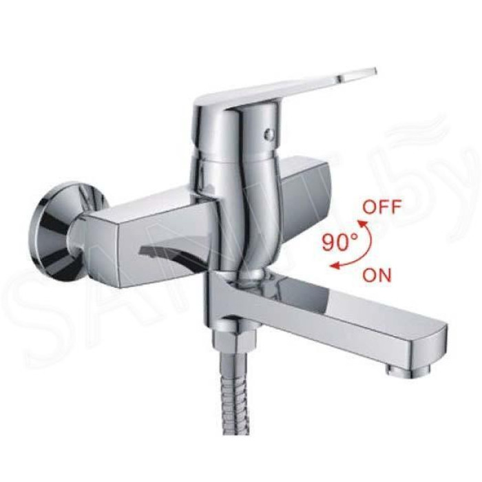 Смеситель для ванной с коротким гусаком click LEDEME 3140